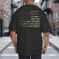 Twin Dad Camo USA Flag Twin Dad The Man The Myth The Legend Big And Tall Men's T-Shirt Back Print