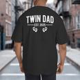 Twin Dad Est 2025 Father Of Twins New Daddy Father's Day Big And Tall Men's T-Shirt Back Print