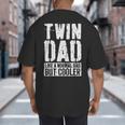 Twin Dad Shirt Men Dad Of Twins Fathers Day Big And Tall Men's T-Shirt Back Print
