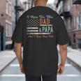I Have Two Titles Dad & Papa I Rock Them Both Papa Big And Tall Men's T-Shirt Back Print