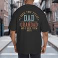 I Have Two Titles Dad And Grandad I Rock Them Both Grandad Big And Tall Men's T-Shirt Back Print