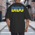 Ukrainian Dido Grandfather Dad Ukraine Flag Distressed Big And Tall Men's T-Shirt Back Print