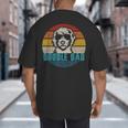 Vintage Best Doodle Dad Ever Father's Day Golden Doodle Big And Tall Men's T-Shirt Back Print