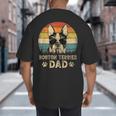 Vintage Boston Terrier Dad Dog Lovers Father's Day Tee Big And Tall Men's T-Shirt Back Print Vintage Boston Terrier Dad Dog Lovers Father's Day Tee Big And Tall Men's T-Shirt Back Print