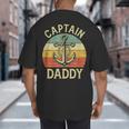 Vintage Captain Daddy Boat Pontoon Dad Fishing Sailor Anchor Big And Tall Men's T-Shirt Back Print Vintage Captain Daddy Boat Pontoon Dad Fishing Sailor Anchor Big And Tall Men's T-Shirt Back Print
