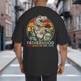 Vintage Fatherhood Is A Walk In The Park DadRex Dinosaur Big And Tall Men's T-Shirt Back Print