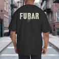 Vintage FUBAR Soldier Military Officer Vet Dad Soup Sandwich Big And Tall Men's T-Shirt Back Print