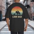 Vintage Lion Dad Father Grandpa Father's Day Big And Tall Men's T-Shirt Back Print