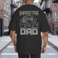 Vintage Monster Truck Lover DAD Family Matching Birthday Big And Tall Men's T-Shirt Back Print