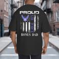 Vintage Proud Air Force Bonus Dad With American Flag Big And Tall Men's T-Shirt Back Print