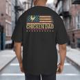 Vintage USA Flag Chicken Dad Stars Big And Tall Men's T-Shirt Back Print
