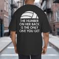 Volleyball Dad MoM Daughter Back Number Big And Tall Men's T-Shirt Back Print