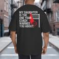 Volleyball Mom Dad Parent Shirt Daughter Player Big And Tall Men's T-Shirt Back Print