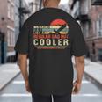 Waterski Dad Fathers Day Ski Lover Dad Water Skiing Rider Big And Tall Men's T-Shirt Back Print