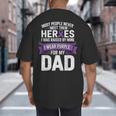 I Wear Purple For My Dad Pancreatic Cancer Support Big And Tall Men's T-Shirt Back Print