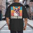 Welsh Corgi Pembroke Dog Corgi Dad -Adults Small Classic Fit Short Sleeve Cotton Polyester Blend Big And Tall Men's T-Shirt Back Print