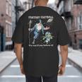 Wizard Dragon Fantasy Football Player Literal Dad Joke Big And Tall Men's T-Shirt Back Print