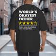 Worlds Okayest Father Dad Joke Review For Fathers Day Big And Tall Men's T-Shirt Back Print Worlds Okayest Father Dad Joke Review For Fathers Day Big And Tall Men's T-Shirt Back Print