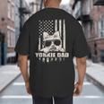 Yorkie Dad Cool Vintage Retro Proud American Big And Tall Men's T-Shirt Back Print