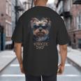 Yorkie Dad Cute Cool Dog In Sunglasses C Big And Tall Men's T-Shirt Back Print