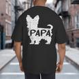 Yorkshire Terrier Papa Dog Puppy Doggie Pet Lover Yorkie Dad Big And Tall Men's T-Shirt Back Print