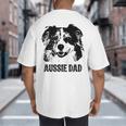 Aussie Dad Australian Shepherd Dog Dad For Men Big And Tall Men's T-Shirt Back Print