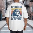 Beagle For Men Women Beagle Dog Mom Dad Beagle Big And Tall Men's T-Shirt Back Print