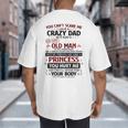You Can’t Scare Me I Have A Crazy Dad Big And Tall Men's T-Shirt Back Print
