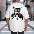 The Cat Father Cool Cat Dad Cat Lovers Big And Tall Men's T-Shirt Back Print