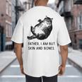 Cat Father I Am But Skin And Bones Cat Dad Meme Humor Big And Tall Men's T-Shirt Back Print Cat Father I Am But Skin And Bones Cat Dad Meme Humor Big And Tall Men's T-Shirt Back Print