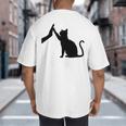 Cat Lover Cat Mom Cat Dad Men Women & Kids Cute Cat Big And Tall Men's T-Shirt Back Print