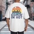 Comin In Hot Pontoon Boat Boating Lake For Dad Small Big And Tall Men's T-Shirt Back Print
