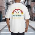 Cute Vintage Dad Level Unlocked Funny Gamer New Daddy Father Big And Tall Men's T-Shirt Back Print