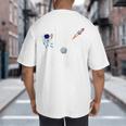 Dad Of The Birthday Boy Space Astronaut Birthday Family Big And Tall Men's T-Shirt Back Print