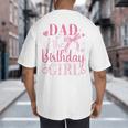 Dad Of The Birthday Girl Bow Cute Pink Matching Family Party Big And Tall Men's T-Shirt Back Print