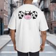 Dad Of The Birthday Girl Cow Daddy Papa Bday Matching Big And Tall Men's T-Shirt Back Print