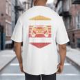 Dad Level Unlocked Gaming Gamer Father Video Games Big And Tall Men's T-Shirt Back Print