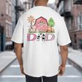 Dad Pink Farm Animal Birthday Kids Matching Family Big And Tall Men's T-Shirt Back Print
