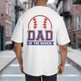 Dad Of Rookie 1st Birthday Baseball Theme Matching Party Big And Tall Men's T-Shirt Back Print
