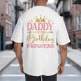 Daddy Of The Birthday For Girl 1st Birthday Princess Girl Big And Tall Men's T-Shirt Back Print Daddy Of The Birthday For Girl 1st Birthday Princess Girl Big And Tall Men's T-Shirt Back Print