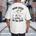 Daddy Goose On The Loose Birthday Matching Family Big And Tall Men's T-Shirt Back Print
