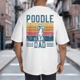 Dog Dad Vintage Poodle Dad Big And Tall Men's T-Shirt Back Print