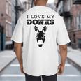Donkey Mom Or Dad I Love My Donks Farmer Big And Tall Men's T-Shirt Back Print