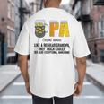 Drinking Opa Like A Regular Grandpa Much Cooler Beer Dad Big And Tall Men's T-Shirt Back Print