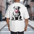 English Bulldog Bubble Gum Vintage Dog Mom Pet Dad Big And Tall Men's T-Shirt Back Print