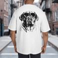 English Mastiff Sketch Drawing Art Dog Lover Mom Dad Women Big And Tall Men's T-Shirt Back Print