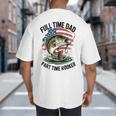 Fishing 4th July Full Time Dad Part Time Hooker On-Back Big And Tall Men's T-Shirt Back Print