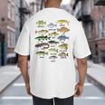 Fishing-Shirt Types Of Freshwater Bass Fish Dad Jokes Big And Tall Men's T-Shirt Back Print Fishing-Shirt Types Of Freshwater Bass Fish Dad Jokes Big And Tall Men's T-Shirt Back Print