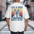 German Shepherd Men Women Dog Dad Mom German Shepherd Big And Tall Men's T-Shirt Back Print