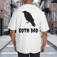 Goth Dad Gothic Bird Crow Emo Father's Day Big And Tall Men's T-Shirt Back Print